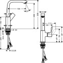 Смеситель Hansgrohe Metris 31187000 для раковины