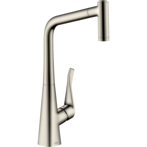 Смеситель Hansgrohe Metris M71 14780800 для кухонной мойки, сталь