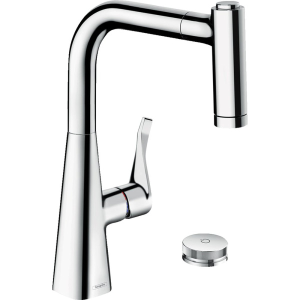 Смеситель Hansgrohe Metris Select M71 73805000 для кухонной мойки, хром
