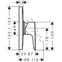 Смеситель Hansgrohe Talis E Highflow 71768000 для душа