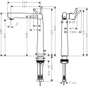 Смеситель Hansgrohe Talis S 72115000 для раковины, с донным клапаном