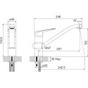 Смеситель IDDIS Male MALWT00i05 для кухонной мойки, белый