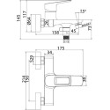 Смеситель IDDIS Spin SPISB02i02WA для ванны с душем, хром