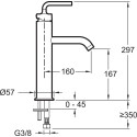 Смеситель Jacob Delafon Purist E14404-4A-CP для раковины