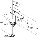 Смеситель Kludi Objekta 321260575 для раковины