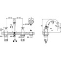 Смеситель Lemark Vintage LM2841B на борт ванны