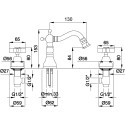 Смеситель Migliore Princeton ML.PRN-825.BR для биде, бронза