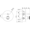 Смеситель Migliore Reversa 28191 С ВНУТРЕННЕЙ ЧАСТЬЮ, для ванны с душем, хром