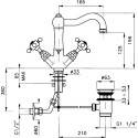 Смеситель Nicolazzi Tradizionale 1432CR70 для раковины