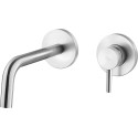 Смеситель Paffoni Light LIG007ST70 С ВНУТРЕННЕЙ ЧАСТЬЮ, для раковины, сталь