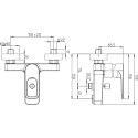 Смеситель Paini Flat KKCR1112SLMKM для ванны с душем