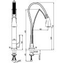 Смеситель Paini Hybrid HKCR557TKKM для кухонной мойки