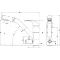 Смеситель Paulmark Hessen He213017-310 для кухонной мойки, серый