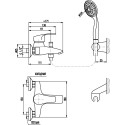 Смеситель Rav Slezak Kongo K054.5/2 для ванны с душем