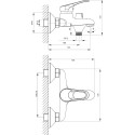 Смеситель Rossinka B35-30 для ванны с душем