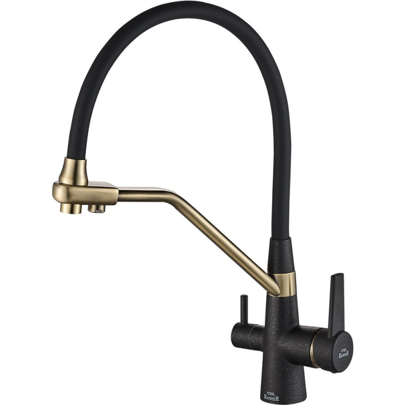 Смеситель Steel Hammer SH 903-6 Black Br для кухонной мойки