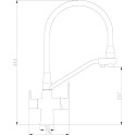 Смеситель Steel Hammer SH 903-8 Bronze для кухонной мойки