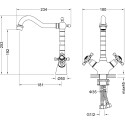 Смеситель Timo Nelson 0143/03F для раковины, черный