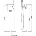 Смеситель Timo Selene 2200/00Y-CR chrome напольный, для ванны с душем