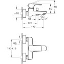 Смеситель VitrA Sento A42516EXP для ванны с душем