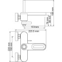 Смеситель Wasserkraft Kammel 1801 для ванны с душем