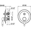 Смеситель Webert Dorian DO860101015 С ВНУТРЕННЕЙ ЧАСТЬЮ, хром