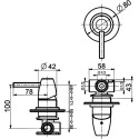 Смеситель Webert Opera moderna OE880101015 С ВНУТРЕННЕЙ ЧАСТЬЮ