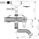 Смеситель Zorg Antic A 400W-BR для ванны с душем