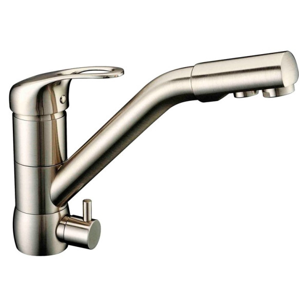 Смеситель Zorg Clean Water ZR 400 KF-12 nickel для кухонной мойки