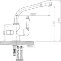 Смеситель Zorg Sanitary Clean Water ZR 319 YF-33 BR для кухонной мойки
