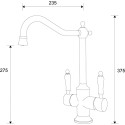 Смеситель Zorg Sanitary ZR 344 YF BR для кухонной мойки