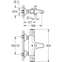 Термостат Grohe Grohtherm 800 34567000 для ванны с душем + средство для металлических поверхностей
