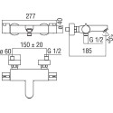 Термостат Nobili ABC AB87010/1CR для ванны с душем