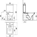 Унитаз-компакт Creavit Lara LR361.7 к стене, красный