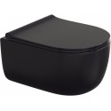 Унитаз подвесной Berges Wasserhaus Ego Black Rimless 082125 с микролифтом