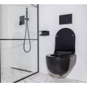 Унитаз подвесной Berges Wasserhaus Ego Black Rimless 082125 с микролифтом