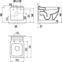 Унитаз подвесной Creavit TP324 с биде