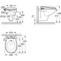 Унитаз подвесной Grohe Bau Ceramic 39651SH0 безободковый