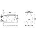 Унитаз подвесной Owl 1975 Curve Cirkel-H безободковый