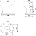 Унитаз приставной BelBagno Trevi BB135CBL