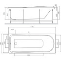 Акриловая ванна AM.PM Like 170х70 с душевым комплектом + шторка на ванну