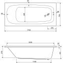 Акриловая ванна Cezares Eco 170x75