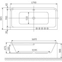 Акриловая ванна Excellent Arana WAEX.ARA18.LINE 180x85