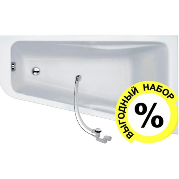 Акриловая ванна Jacob Delafon Odeon Up 160x90 R + слив-перелив