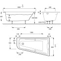 Акриловая ванна Jacob Delafon Odeon Up 160x90 R + слив-перелив