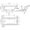 Акриловая ванна Jacob Delafon Odeon Up 180x80 + слив-перелив