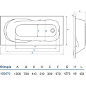 Акриловая ванна Koller Pool Olimpia 150x70