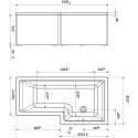 Акриловая ванна Marka One Linea 165x85 см R