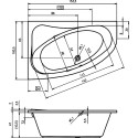 Акриловая ванна Riho Lyra 153x100 R