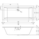 Акриловая ванна Riho Rething Cubic BD9100500000000 R, 180x80